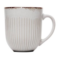 Caneca 380ml De Cerâmica Linear Cinza